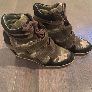 Ash Camo Wedge Sneaker